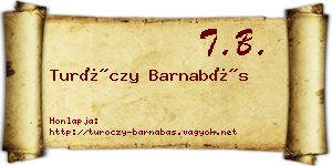 Turóczy Barnabás névjegykártya