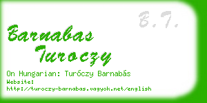 barnabas turoczy business card