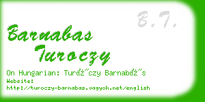 barnabas turoczy business card